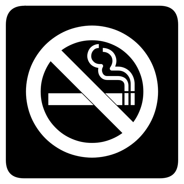 SVG Vector image of inverted AIGA sign for no smoking