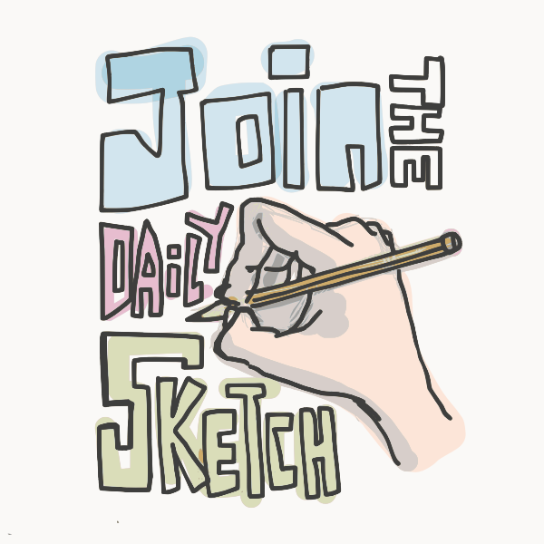 SVG Vector image of join the daily sketch poster