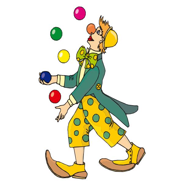 SVG Vector image of juggler clown