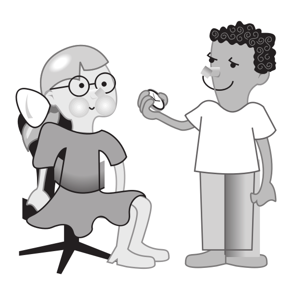 SVG Vector image of kids conducting experiment