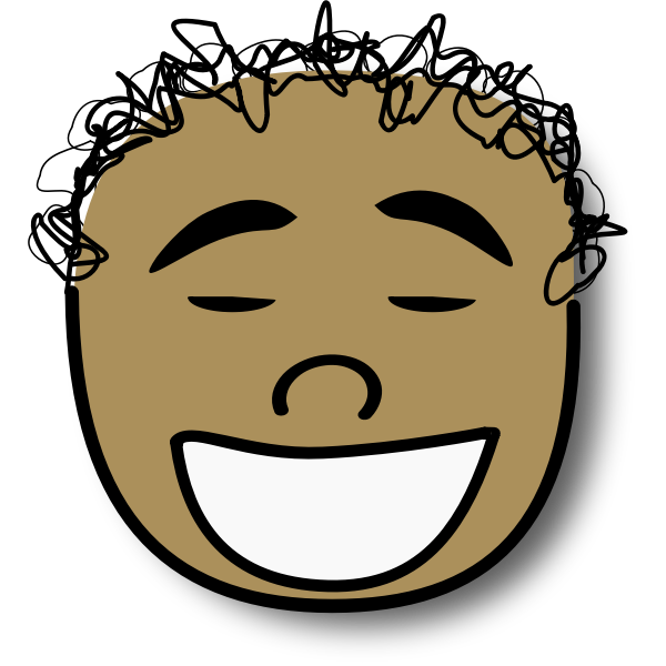 SVG Vector image of laughing kid avatar
