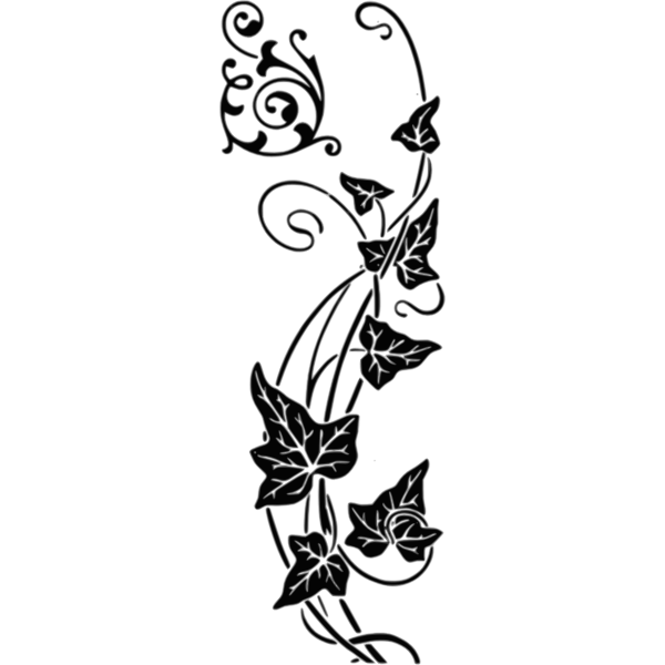 SVG Vector image of leaves and stems decorative stamp