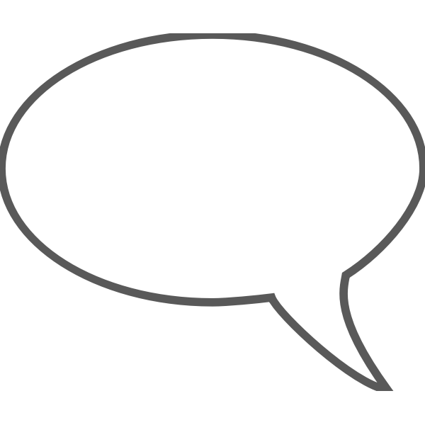 SVG Vector image of left sided speech bubble