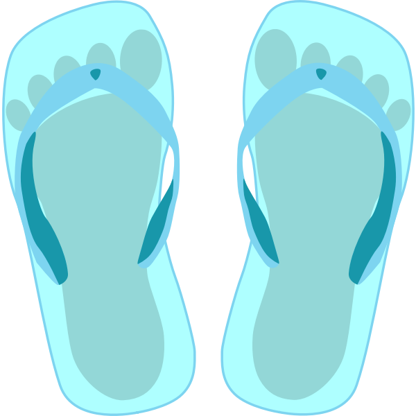 SVG Vector image of light blue thongs