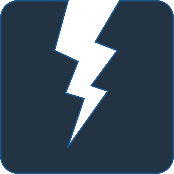 SVG Vector image of lightning bolt on dark background