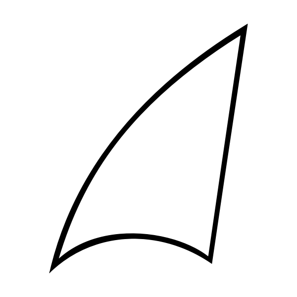 SVG Vector image of lineart shark fin