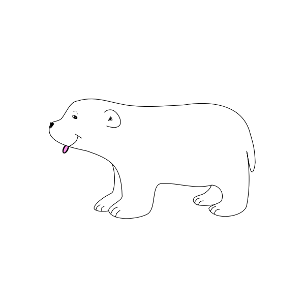 SVG Vector image of little polar bear