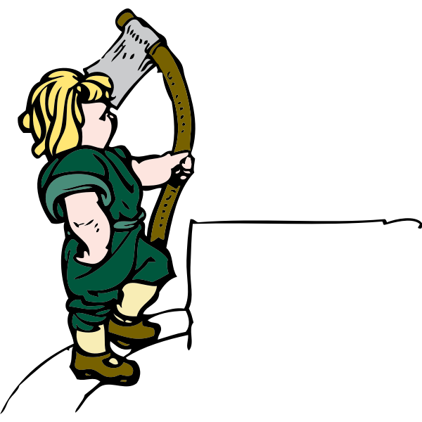 SVG Vector image of little woodsman