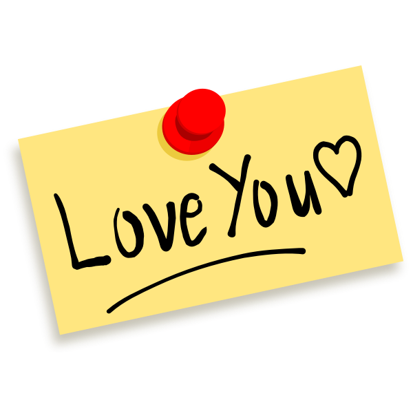SVG Vector image of love note