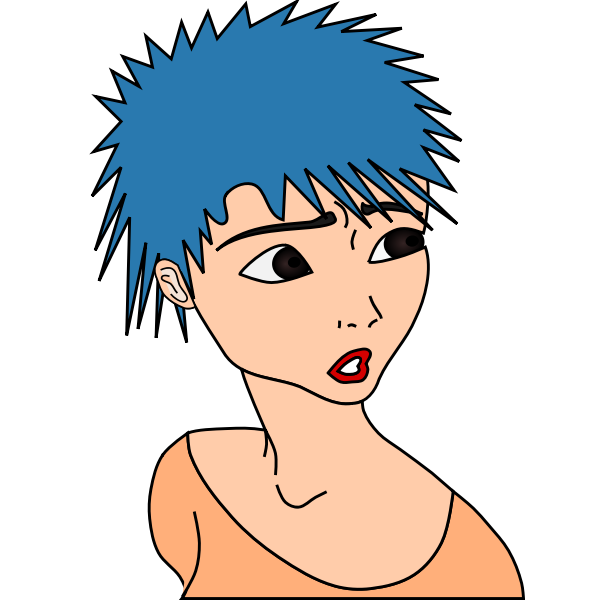 SVG Vector image of man like lady