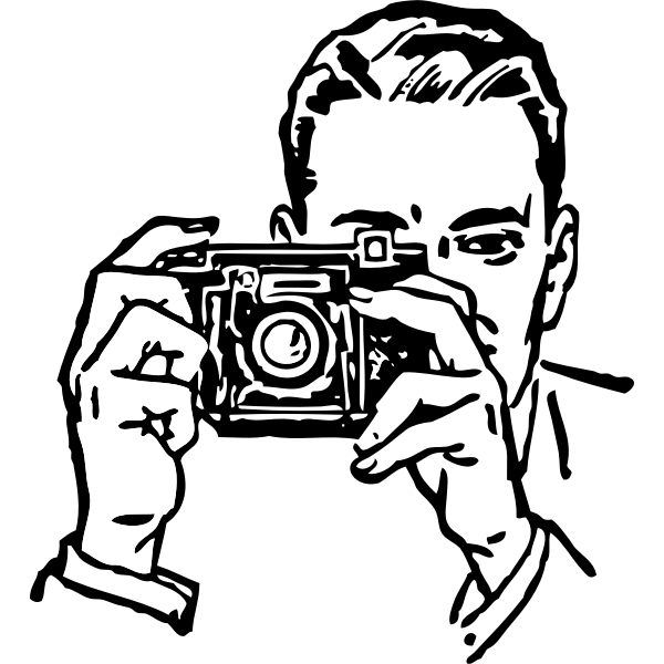 SVG Vector image of man with camera