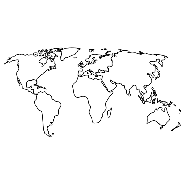 SVG vector image of map of the world
