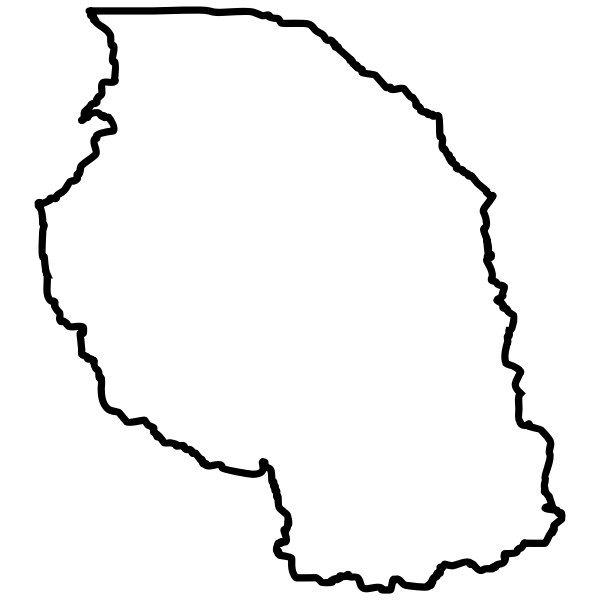 SVG Vector image of map of United Republic of Tanzania