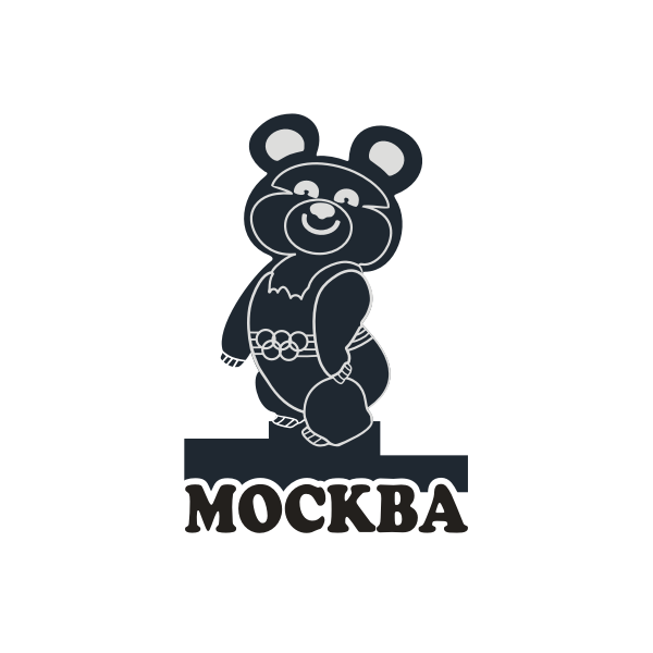 SVG Vector image of mascot Misha