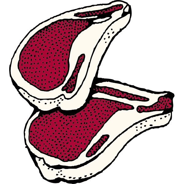 SVG Vector image of meat chops