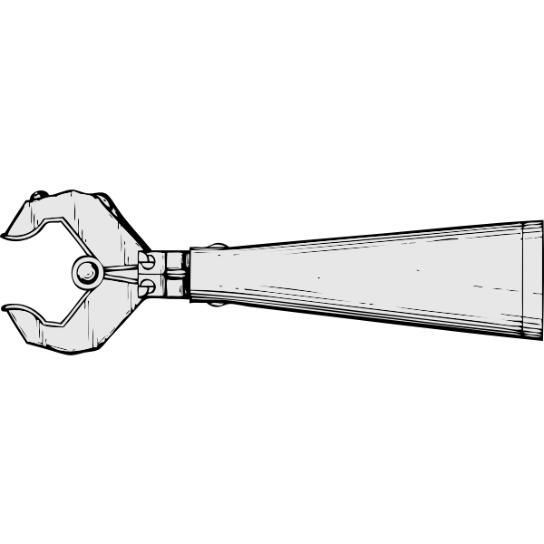 SVG Vector image of mechanical hand side view