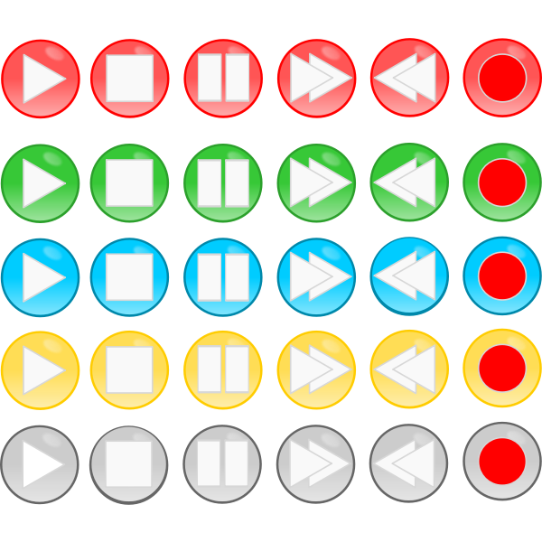 SVG Vector image of media player buttons