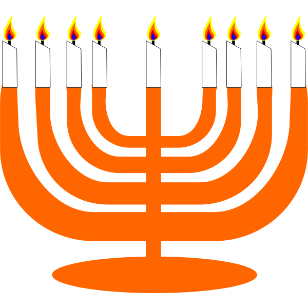 SVG Vector image of Menorah for Hanukkah