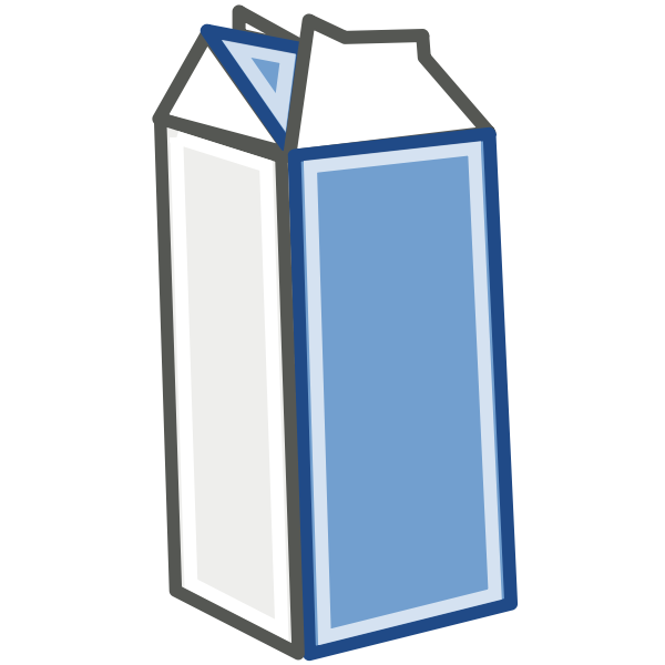 SVG Vector image of milk in carton