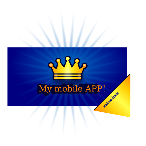 SVG Vector image of mobile app feature graphics template