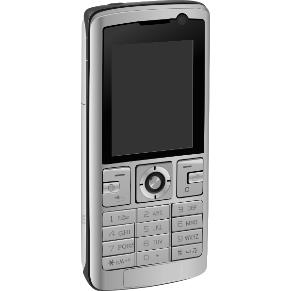 SVG Vector image of mobile phone with keypad