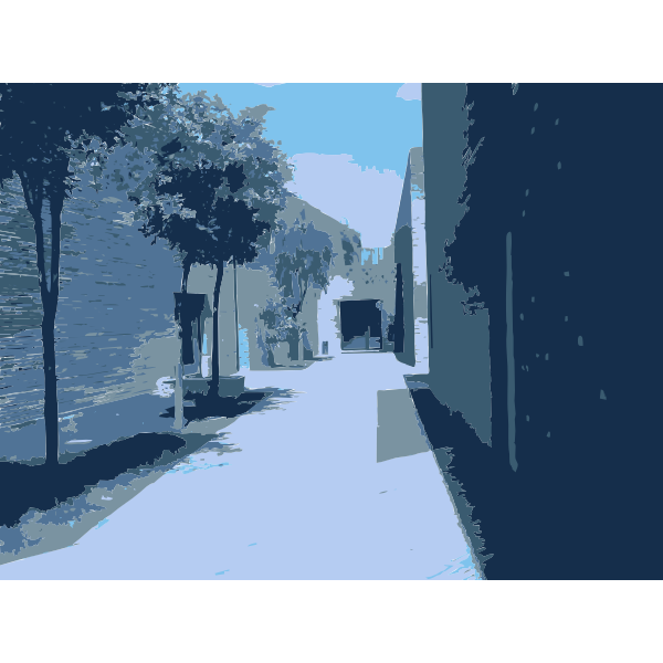 SVG Vector image of modern estate street
