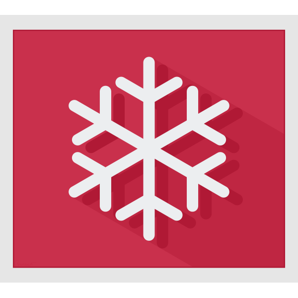 SVG Vector image of modern snowflake on pink background