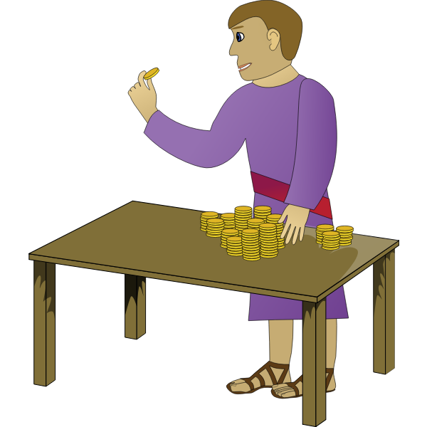 SVG Vector image of moneylender