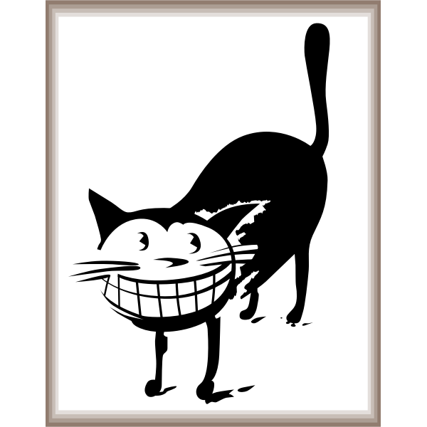 SVG Vector image of monochrome cat