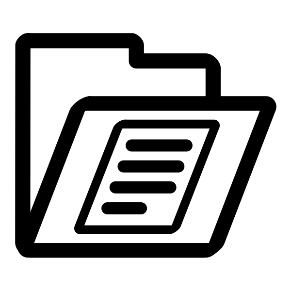 SVG Vector image of monochrome folder