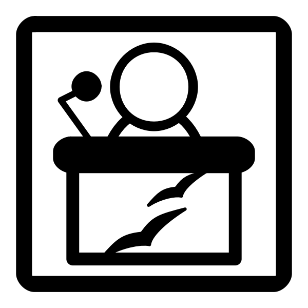 SVG Vector image of monochrome PPT file type sign