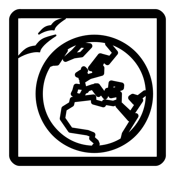 SVG Vector image of monochrome webpage file type sign