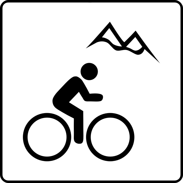 SVG Vector image of mountain biking facilities available sign