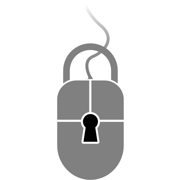 SVG Vector image of mouse with lock