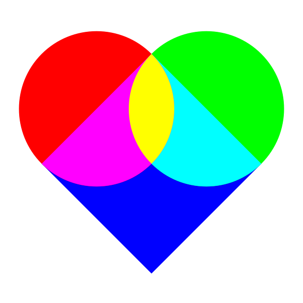 SVG Vector image of multicolored heart