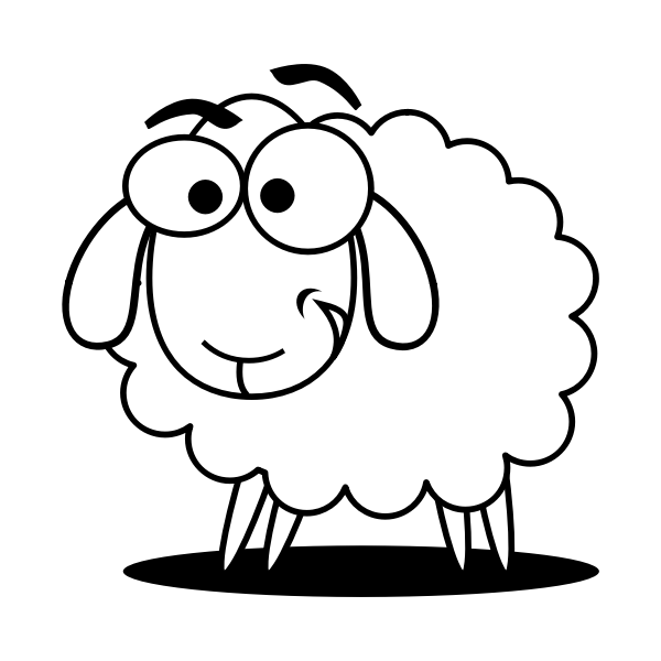 SVG Vector image of nerdy sheep