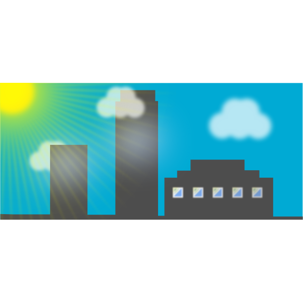 SVG Vector image of nice sunny city view