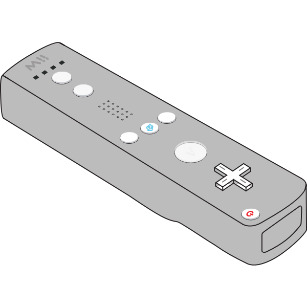 SVG Vector image of Nintendo Wii remote control