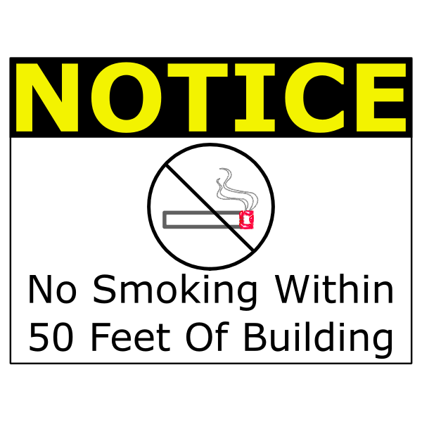 SVG Vector image of no smoking within 50 feet sign
