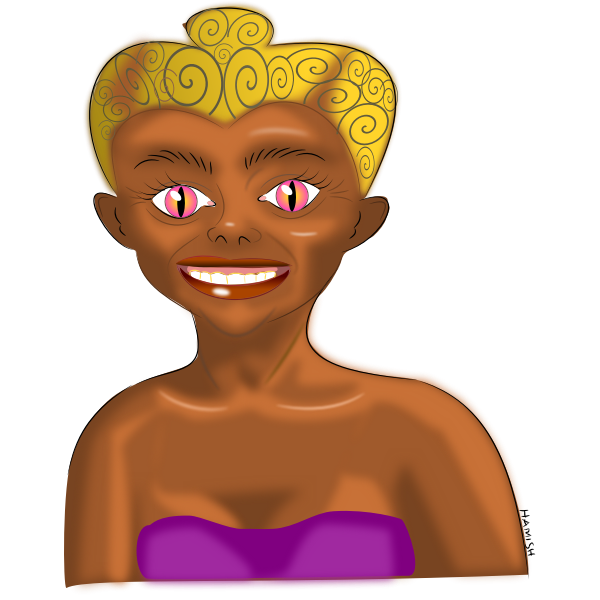 SVG Vector image of of portrait of Princess of Mars