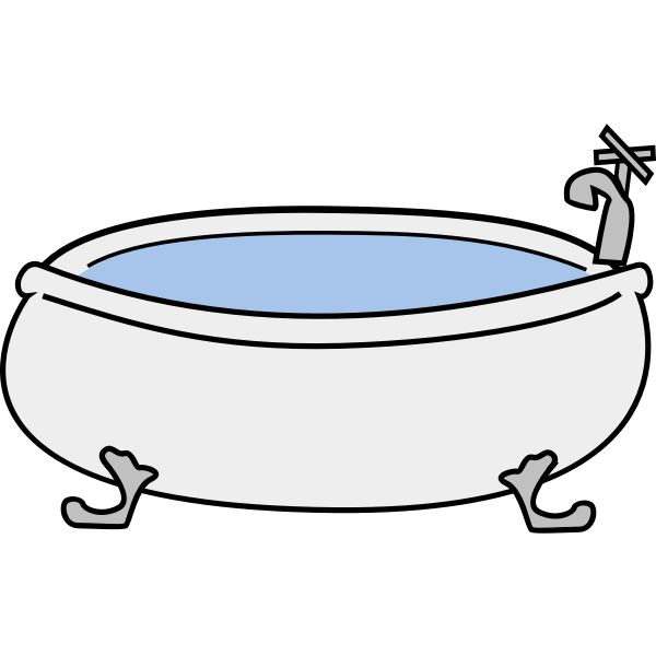 SVG Vector image of old bath tub
