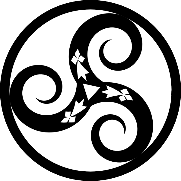 SVG Vector image of old Celtic symbol representing water earth and fire
