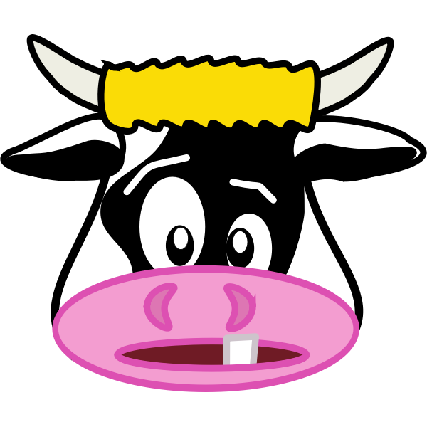SVG Vector image of old cow
