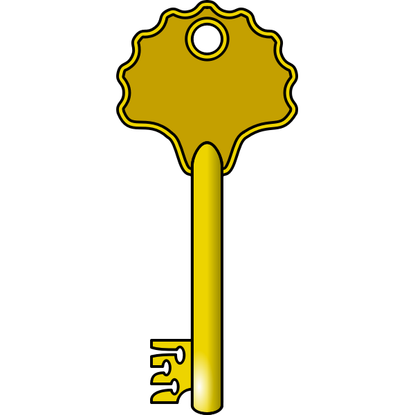 SVG Vector image of old style decorative door key