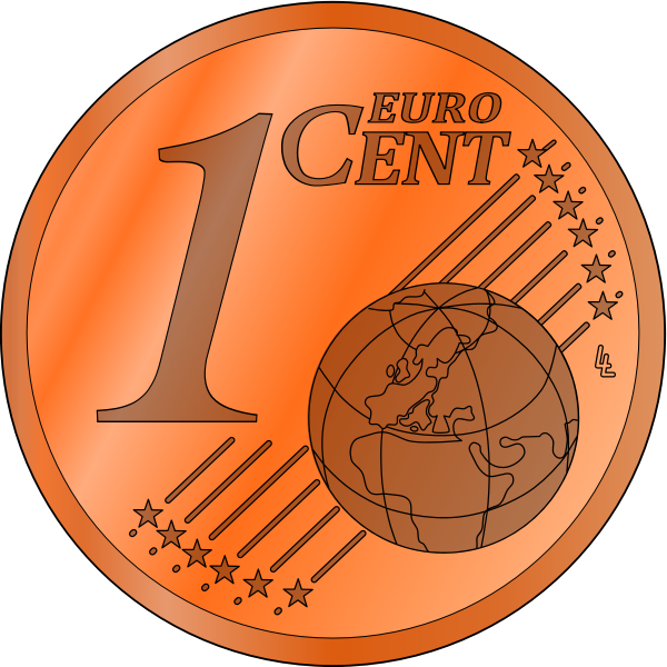 SVG Vector image of one Euro cent coin