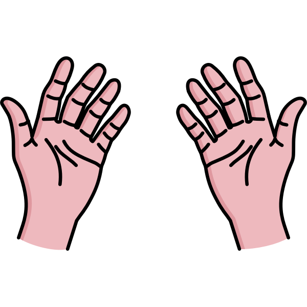 SVG Vector image of open your palms