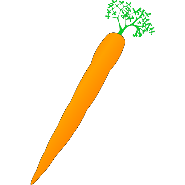 SVG Vector image of orange carrot