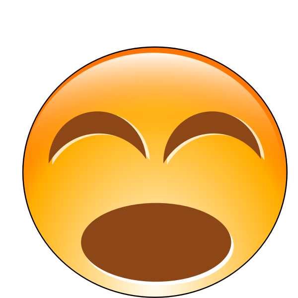 SVG Vector image of orange confused smiley