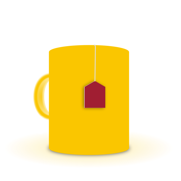 SVG Vector image of orange mug of tea