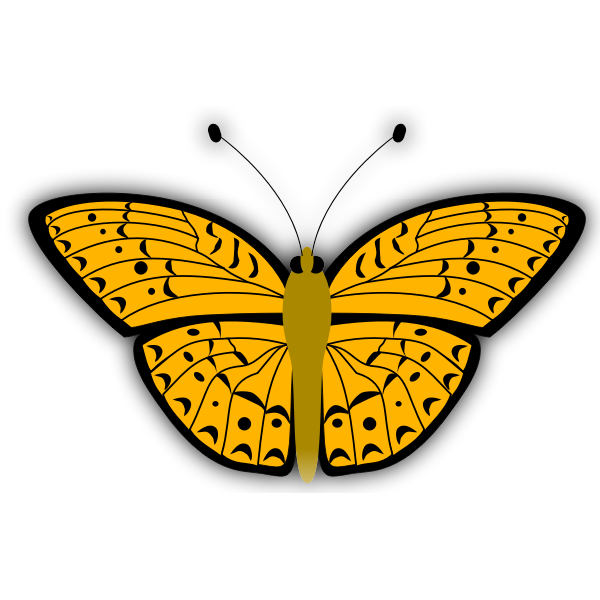 SVG Vector image of orange pattern butterfly